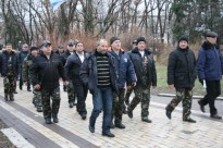 Делегація «афганців» Херсонщини під час Акції УСВА біля Верховної Ради - 23.12. 2014рік.