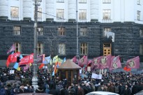 Делегація «афганців» Херсонщини під час Акції УСВА біля Верховної Ради - 23.12. 2014рік.