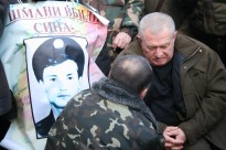 Делегація «афганців» Херсонщини під час Акції УСВА біля Верховної Ради - 23.12. 2014рік.