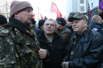 Делегація «афганців» Херсонщини під час Акції УСВА біля Верховної Ради - 23.12. 2014рік.
