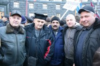 Делегація «афганців» Херсонщини під час Акції УСВА біля Верховної Ради - 23.12. 2014рік.