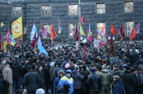 Делегація «афганців» Херсонщини під час Акції УСВА біля Верховної Ради - 23.12. 2014рік.