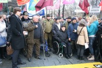 Делегація «афганців» Херсонщини під час Акції УСВА біля Верховної Ради - 23.12. 2014рік.