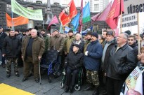 Делегація «афганців» Херсонщини під час Акції УСВА біля Верховної Ради - 23.12. 2014рік.
